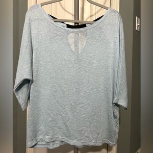 Windsor Bow Tie Sweater Light Blue M